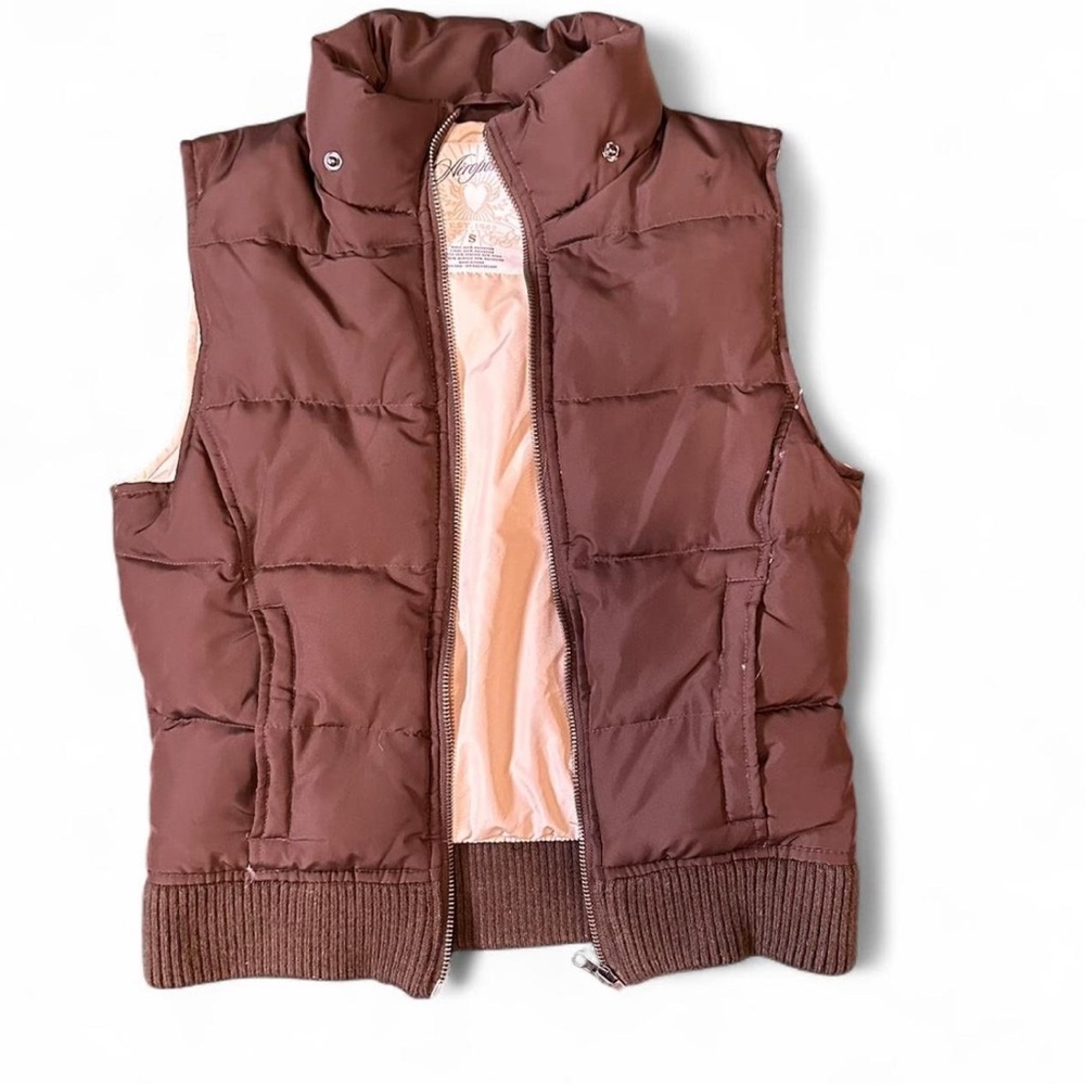 Aeropostale Beige Puffer Vest